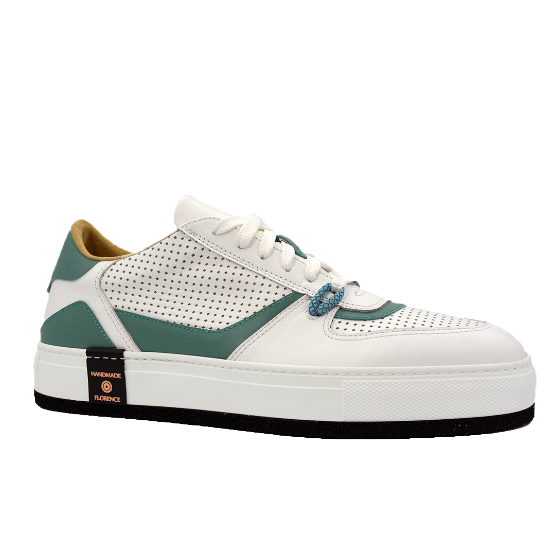 SPACE _ White Perforated Calf / Sage
